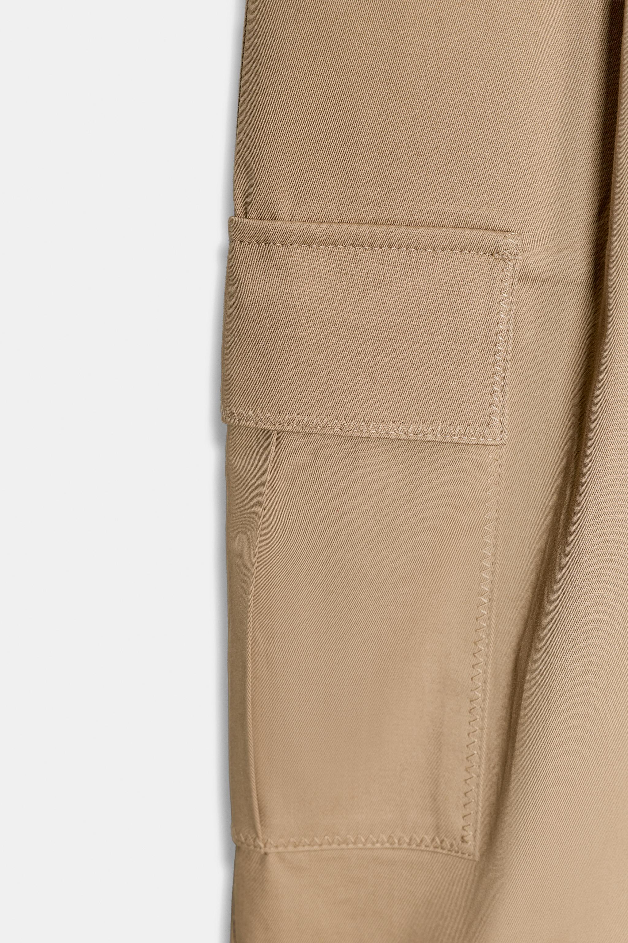 PANTALON PAPERBAG À POCHES CARGO